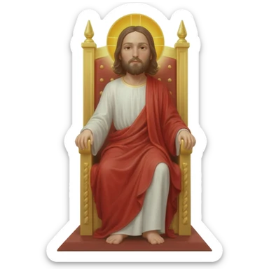 Trono con cristo resucitado de semana santa sticker