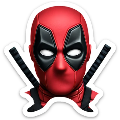 Deadpool face emoji sticker