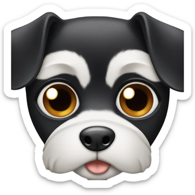 Black Dog With Brown eyes sticker