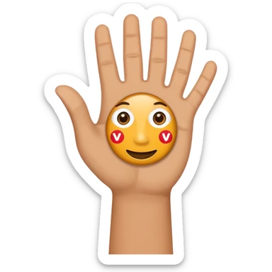 a hand waving, with a VPN badge on the wrist sticker