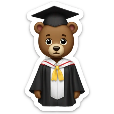Kanye west graduation bear  sticker