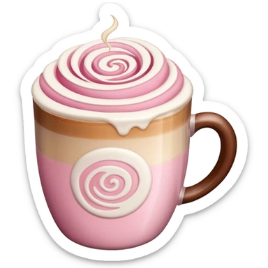 Light Pink Rose latte sticker