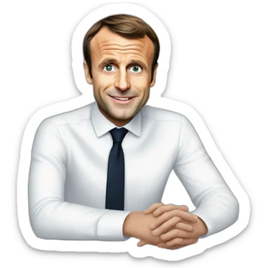 Emmanuel Macron bourré sticker