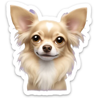 Lilac long-haired chihuahua sticker