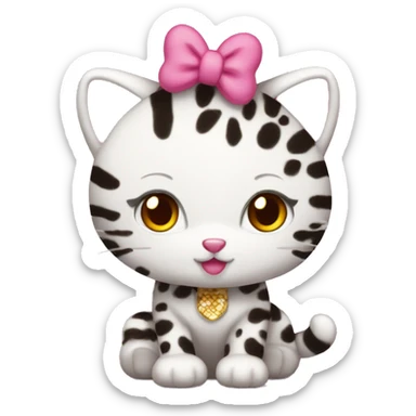 Hello kitti with reopard sticker