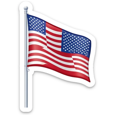 upside down American flag on a pole sticker
