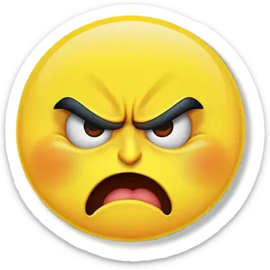 Incredibly angry emoji sticker