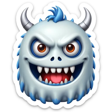 Crea un emoji de una lata de monster blanca de la bebida energética  sticker