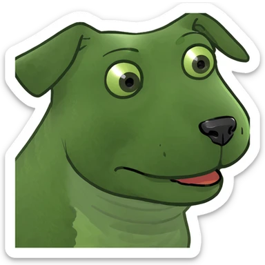 Upset dog  sticker