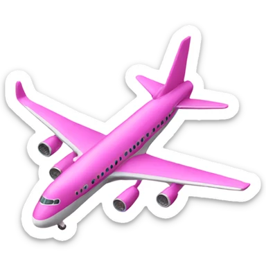 Pink airplane  sticker