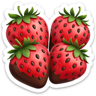 chocolate covered strawberry sticker