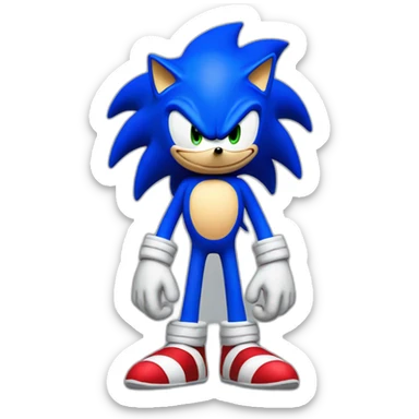 sonic with four arms sticker