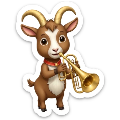 Goat playing trombone sticker