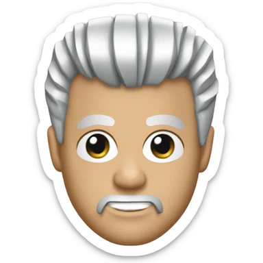 Billy Joel with platinum spiked hair sticker