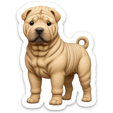 Chinese shar pei full body sticker