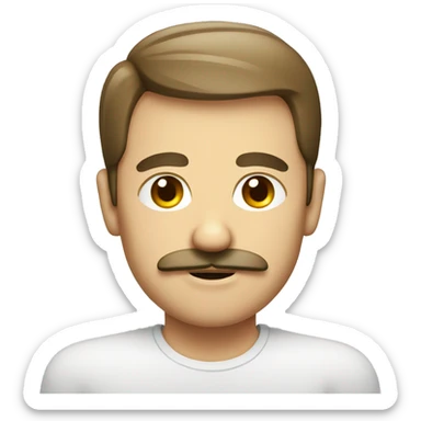 German guy with a square mustache sticker