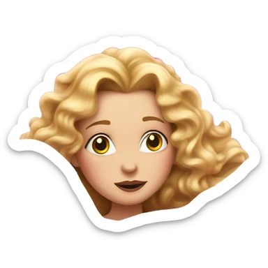 Glinda from wicked in her pink dress is sick coverd by a blanket sticker