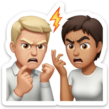 Parents fighting  sticker