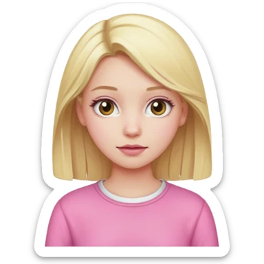 Film student Blonde girl pink sticker