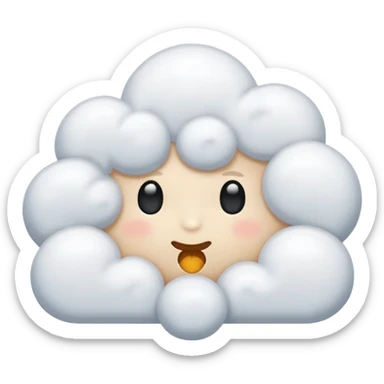 Nube pensando sticker