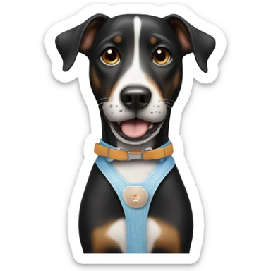 Dog wearing braces sticker