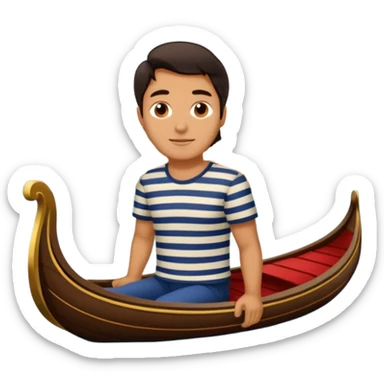 Ventian gondola with man sticker