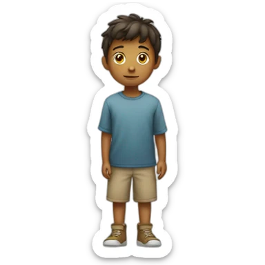 A boy stand alone  sticker