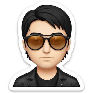 Bret Epic Mazur from Crazy Town with black hair sticker