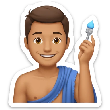 Emoji of a guy dusting off his shoulder with his hand sticker