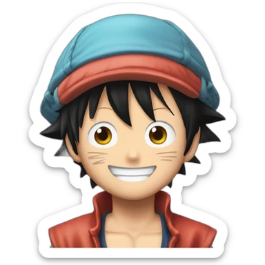 luffy embrassant nami sticker