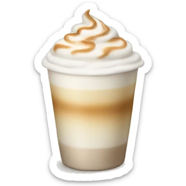 white cream latte sticker