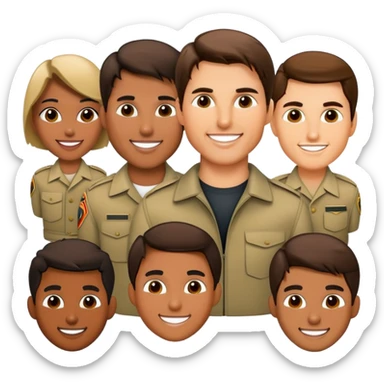 tom kruz and other actors  sticker