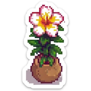 Hawaiian flower sticker
