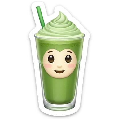 Ice matcha latte sticker