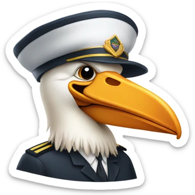 pelican pilot hat sticker