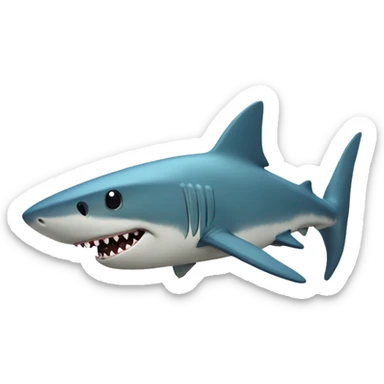Shark with tree sticker