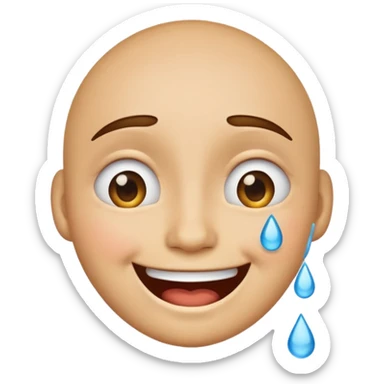 Create a emoji that shows pain is hideing behind happiness sticker