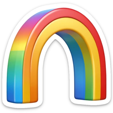 Un cœur arc en ciel  sticker