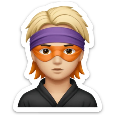 Blindfold person with different colors of hair. No trusting games with people blindfolded behind steering wheel sticker