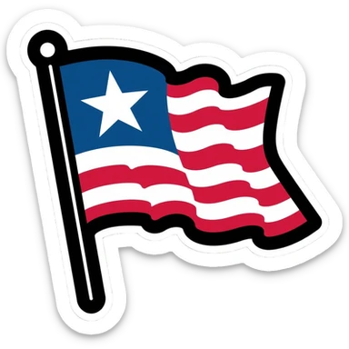 I voted sticker with American flag sticker