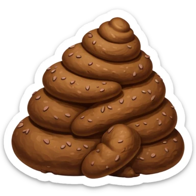 Caca qui fait un bisou sticker