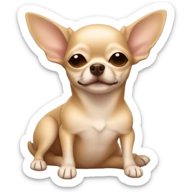 Sleeping all dark beige Chihuahua   sticker