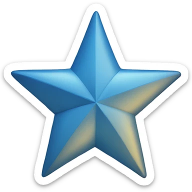 Blue star sticker
