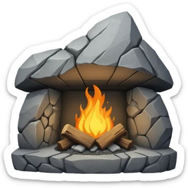 Rock hearth sticker