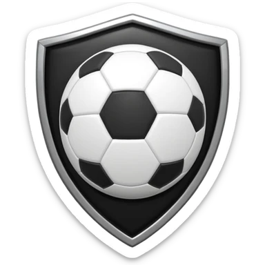 Albacete fútbol escudo, negro blanco y con un balón en medio sticker