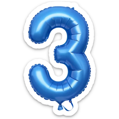 The number 31 in blue balloons sticker