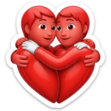 heart hug sticker