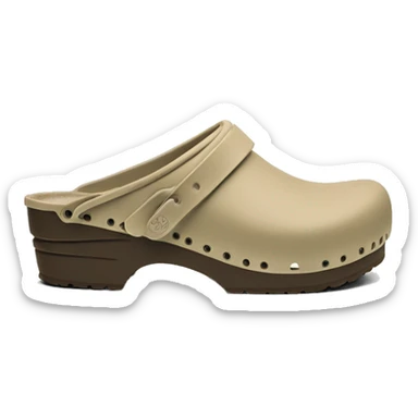 Broken stock Boston clog khaki beige color sticker