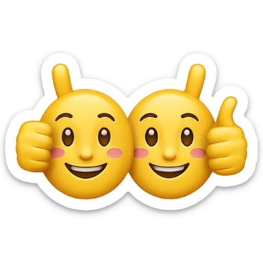 thumbs up emoji with two thumbs  sticker