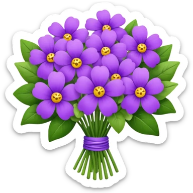 Flowers violet bouquet sticker